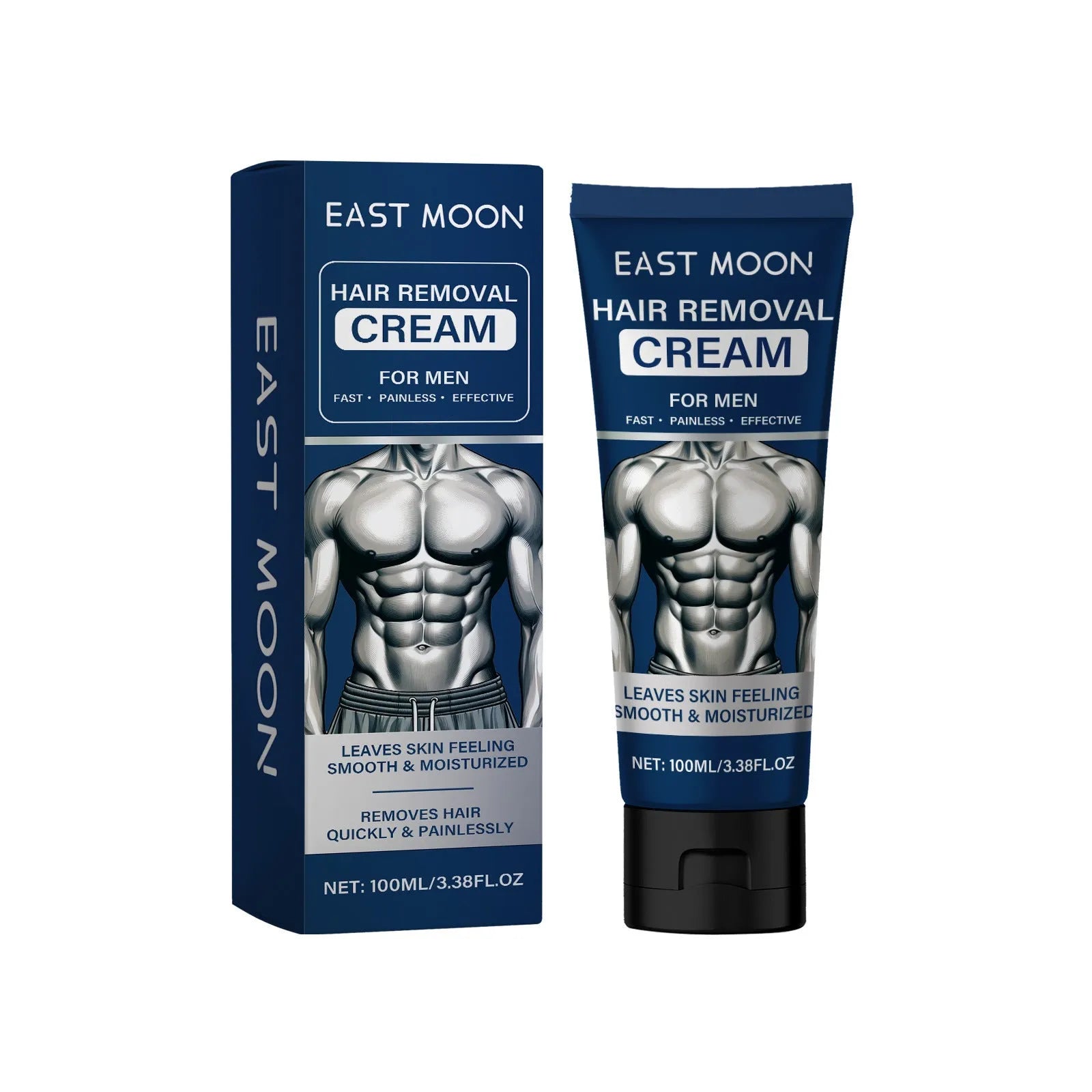 100ml tube of men's mild hair removal cream for beard, armpit, leg, and body hair.