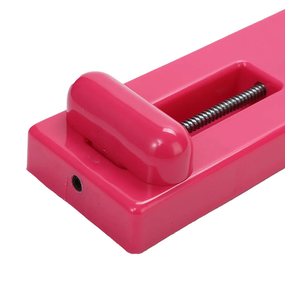 Imported pink and white flexible ballet foot trainer for instep muscle rotation exercises.