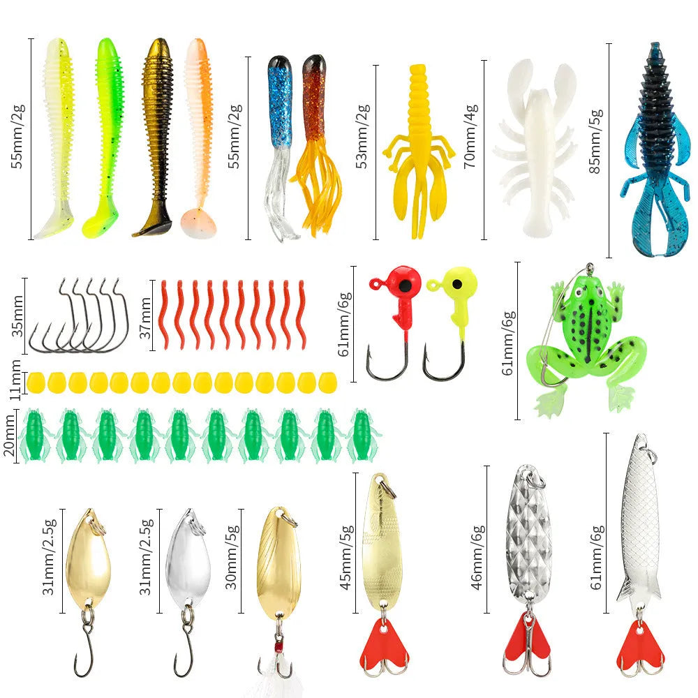 Mino Bog Christmas fishing blind box containing 24 metal tackle pieces in style 01 colour