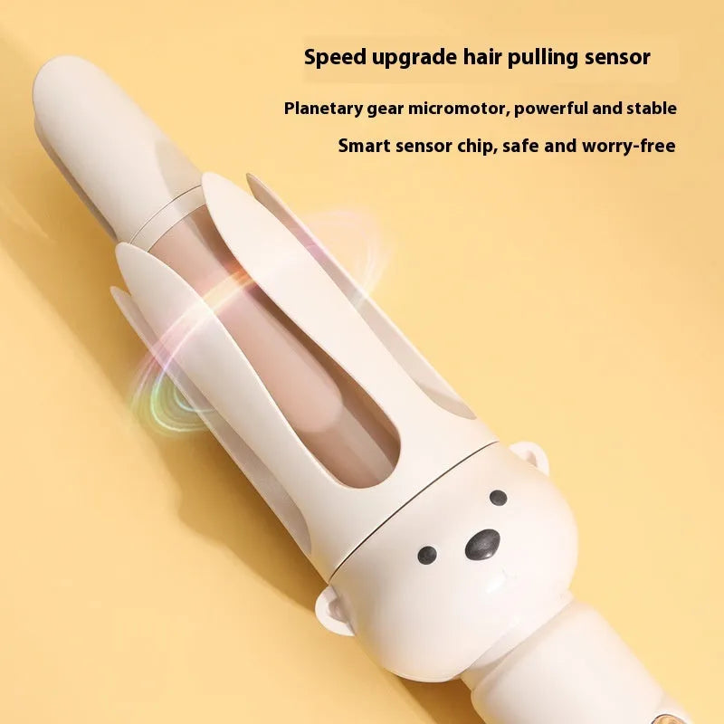 Beige FS-H208 automatic hair curler with negative ion feature and wired power supply for styling