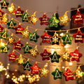 Heart-shaped plastic electroplated Christmas tree pendant with glossy finish and ambient lighting