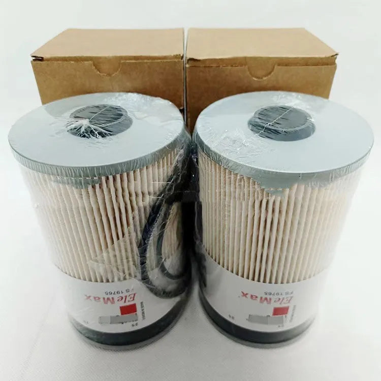 FS19764 diesel fuel filter for generator sets showing 10mm connections.