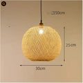 Zen Tea Room Pastoral Hall Chandelier ceiling light fitting with bulb, available in 20-55cm diameters for bedroom and leisure spaces