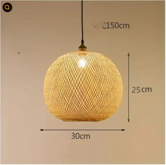 Zen Tea Room Pastoral Hall Chandelier ceiling light fitting with bulb, available in 20-55cm diameters for bedroom and leisure spaces