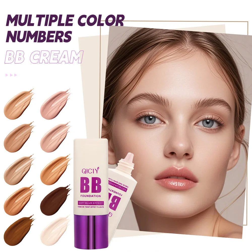 Feeding bottle liquid foundation BB cream in 10 brightening shades with colour repair properties