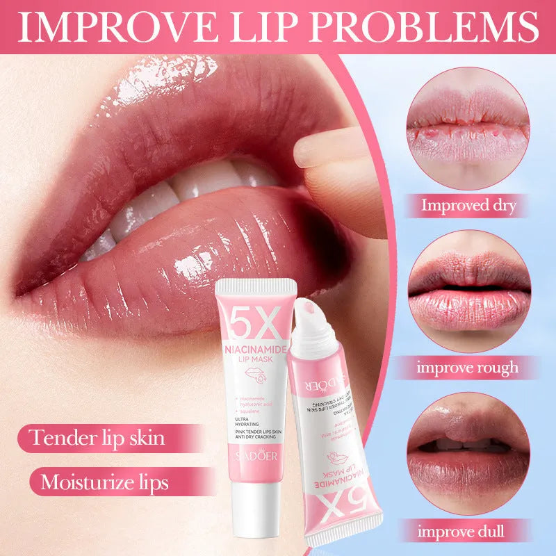 Nicotinamide powder lip moisturizing film anti-chapping lip mask 10g tube