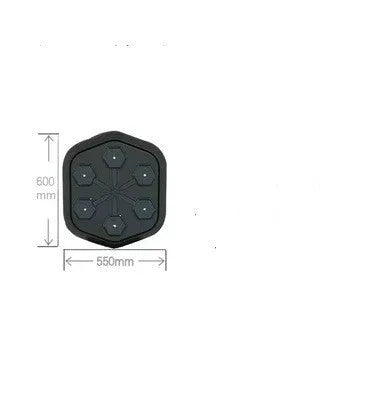 Black smart music boxing machine with Bluetooth connection and included gloves