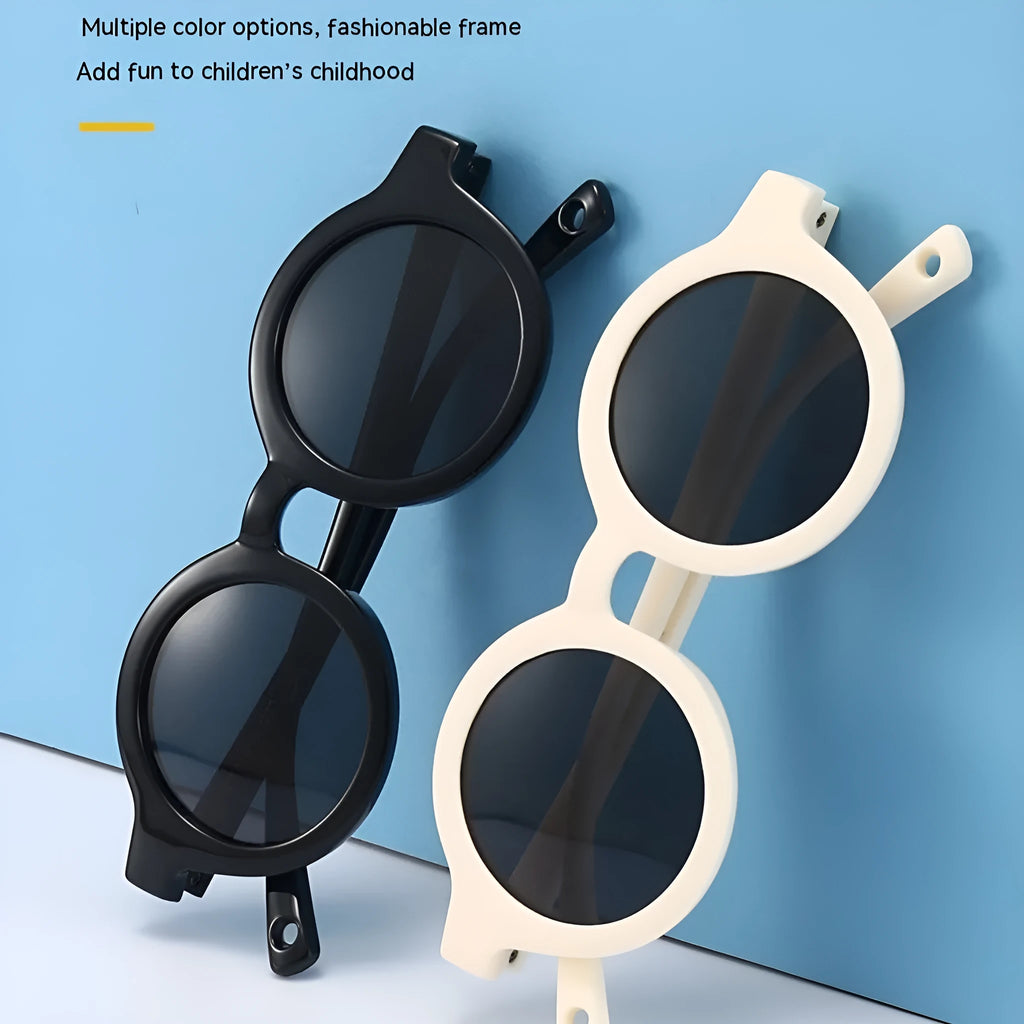 Children's silicone sunglasses for 0-3 years with round frame and UV400 polarised lenses