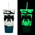 720ml plastic Halloween luminous straw cup in choice of six colours