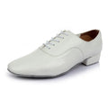 Men's dancing shoes in polished leather black indoor, synthetic upper, calf leather sole, size 38-45