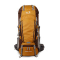 75L outdoor mountaineering backpack polyester solid colour hiking rucksack with SOS whistle blue yellow black