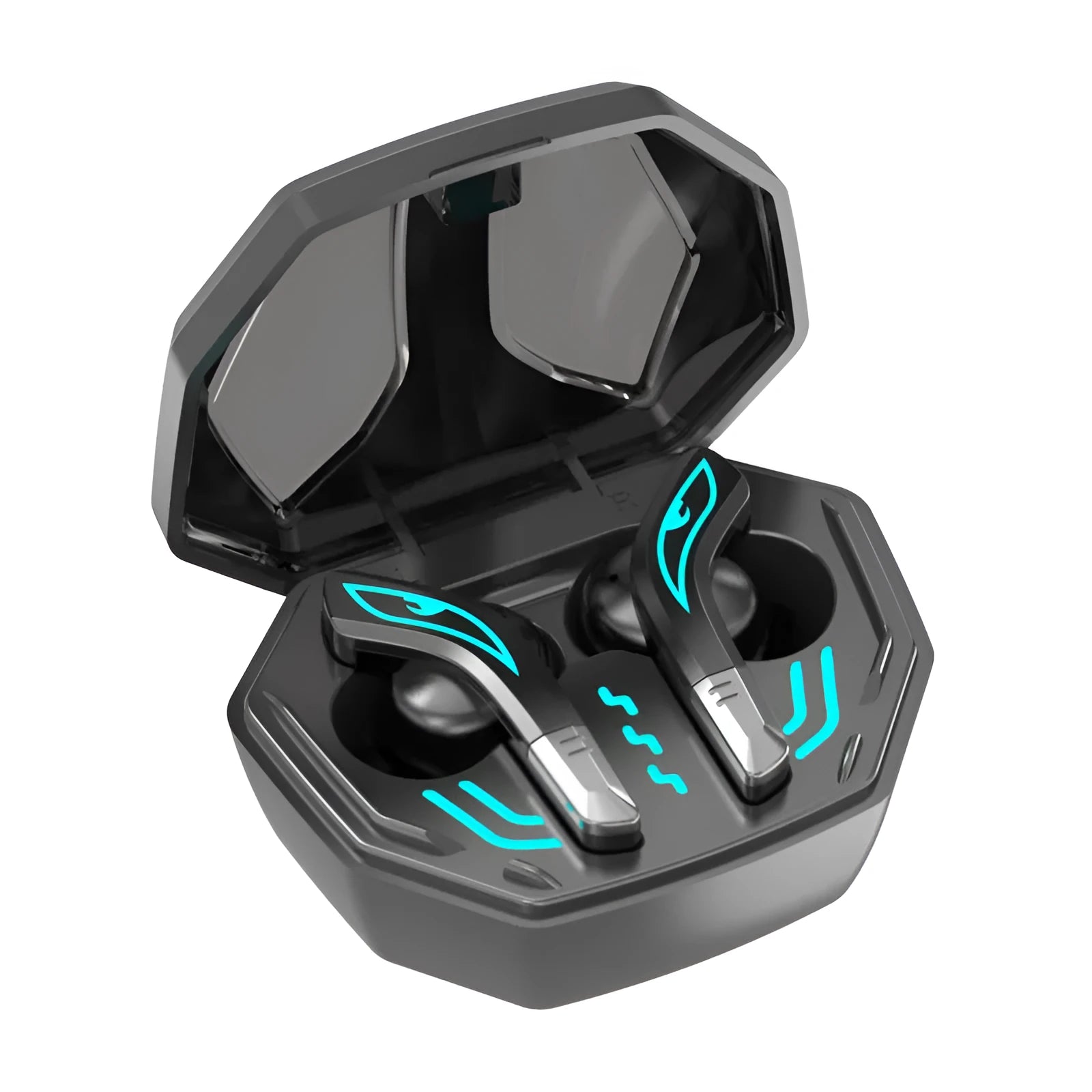 X15 wireless Bluetooth in-ear gaming headset in multiple colours with charging case.