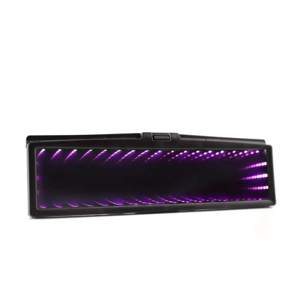 280mm flat plastic rearview mirror with anti-glare coating in monochrome design