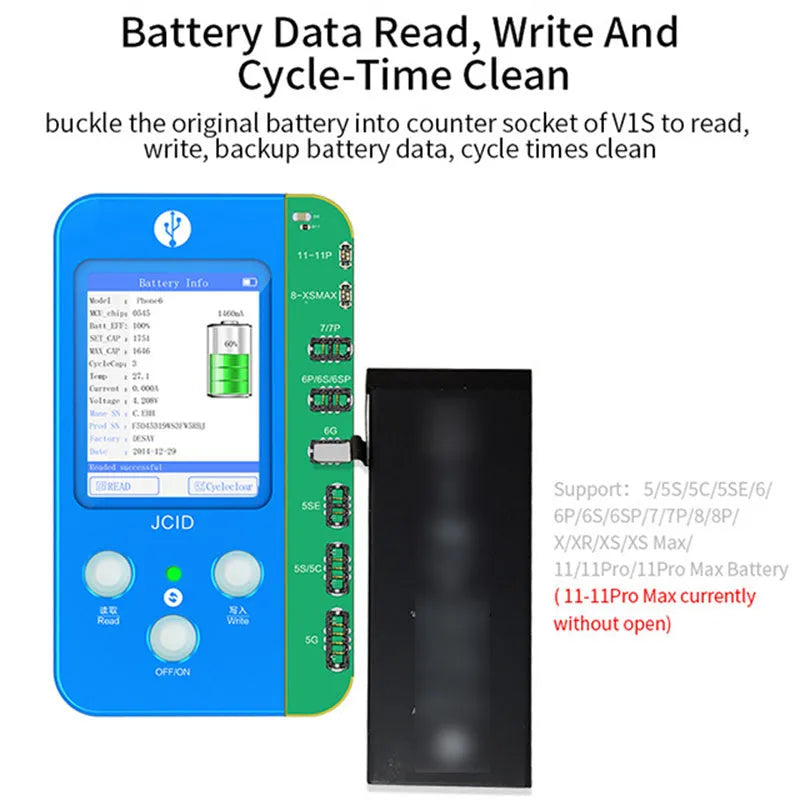 Plastic cell phone screen repair detector tool for battery lattice line and face IC detection with multiple model compatibility