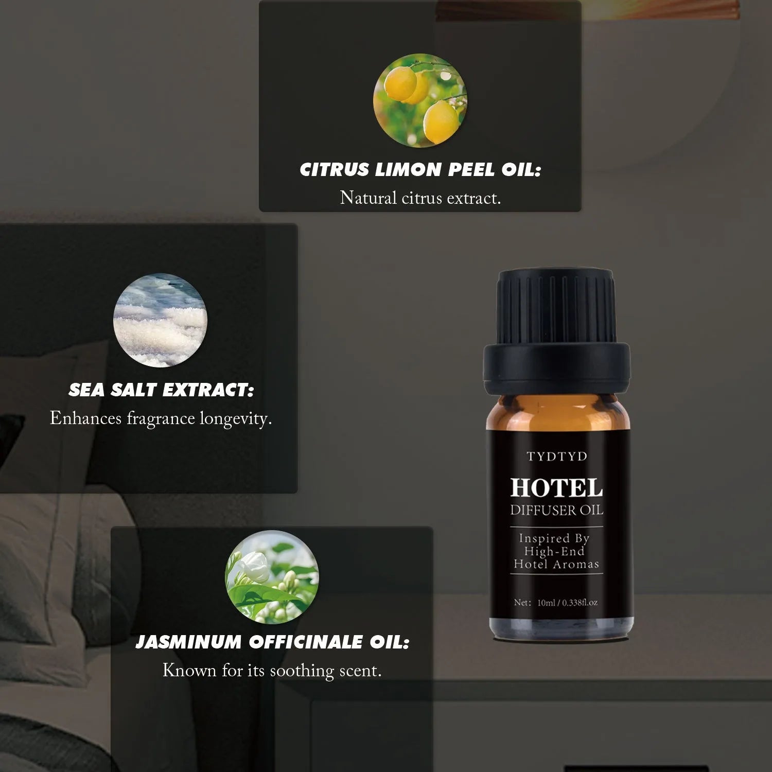 10ml natural plant fragrance essential oil bottle for diffusers and aromatherapy