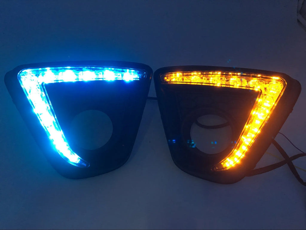 Mazda CX-5 LED daytime running light replacement lamps with electroplated finish showing front lighting elements