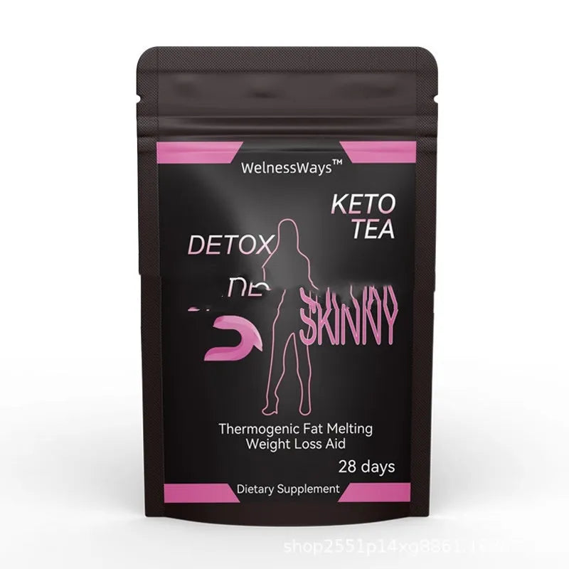 28 day herbal tea assortment with multiple blends including flat tummy tea and keto tea