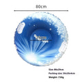 Colourful PVC ski ring toy for outdoor winter play with skiing-themed printed design