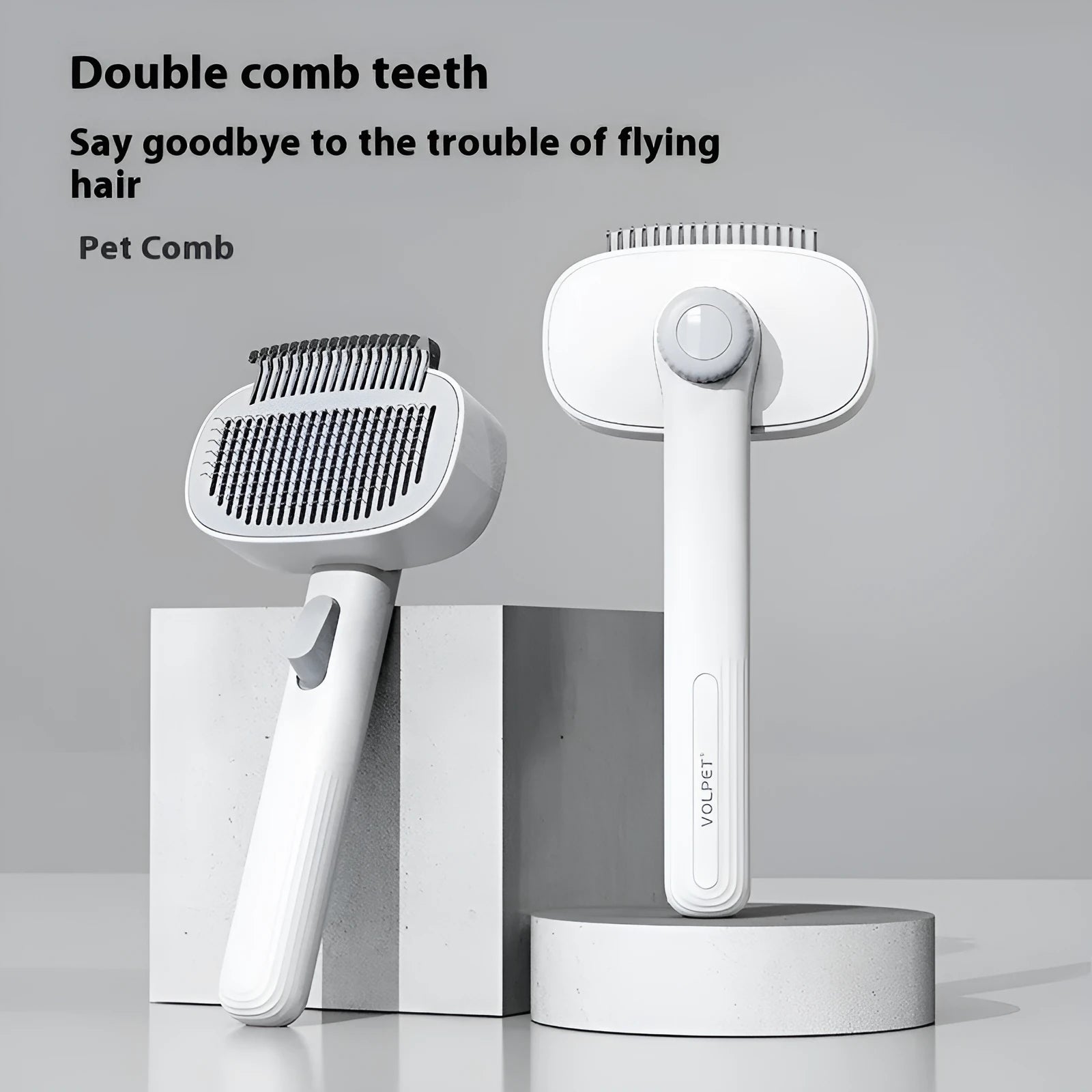 Pet comb in Mi Elegant White for cat and dog float hair cleaning and knot untying
