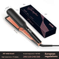 Hair straightener with anion technology and digital temperature display showing 207℃
