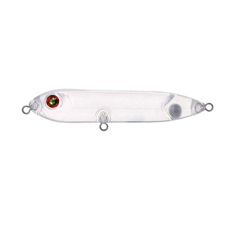 Transparent 9.5cm ABS plastic fishing lure blank body with 7mm eye socket