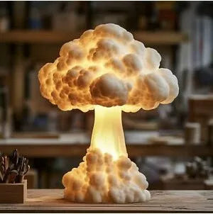 Mushroom cloud shaped table lamp with modern art design and USB power socket