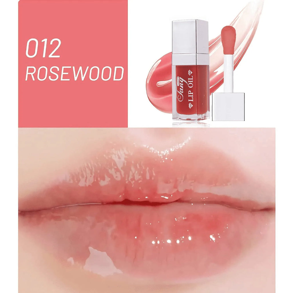 Five tubes of bright mint lip gloss lipstick in different shades on a white background.