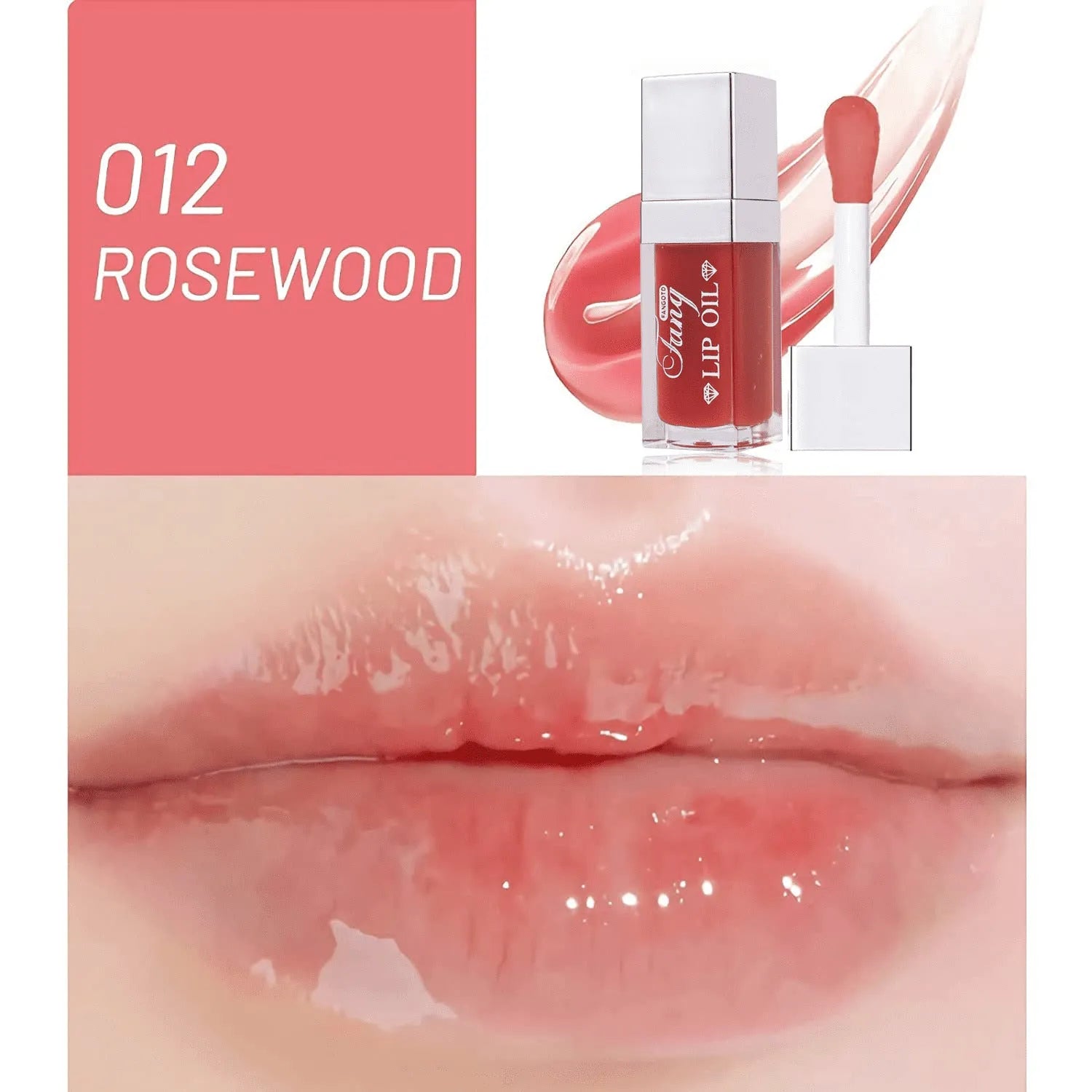 Five tubes of bright mint lip gloss lipstick in different shades on a white background.