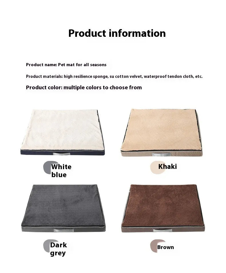 Removable washable sponge dog mat in brown, shown in a 100x75x10cm size.