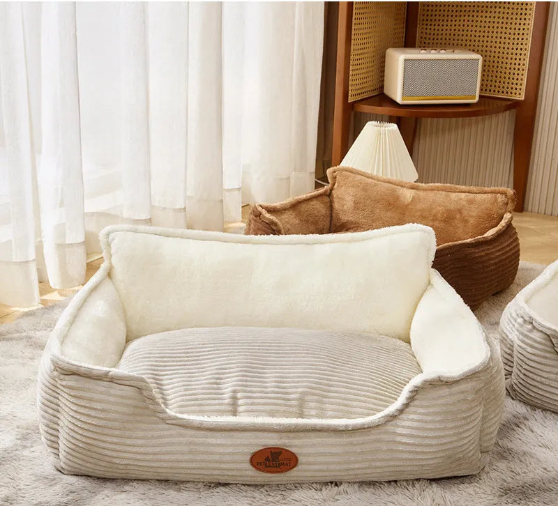 Universal washable pet kennel bed for small and medium dogs, Coffee colour, 50x60cm