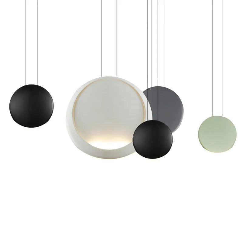 Round LED resin cosmos chandelier 48cm diameter for bedroom dining room adjustable height 1.5m