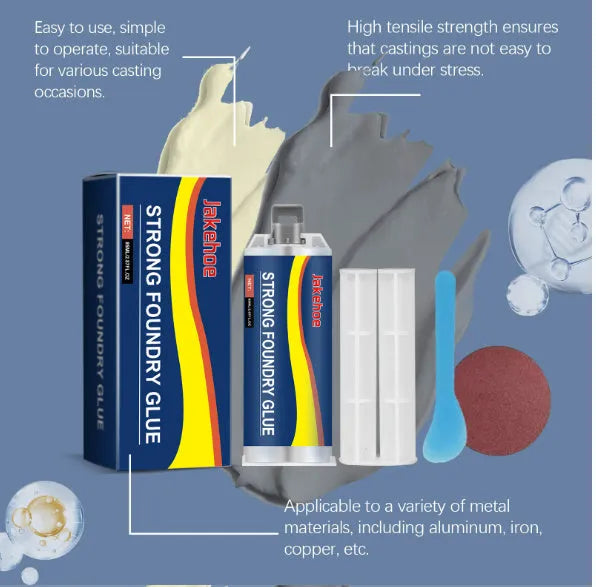 85ml metal casting epoxy adhesive kit with push rod scraper sandpaper for stainless steel copper aluminium repairs