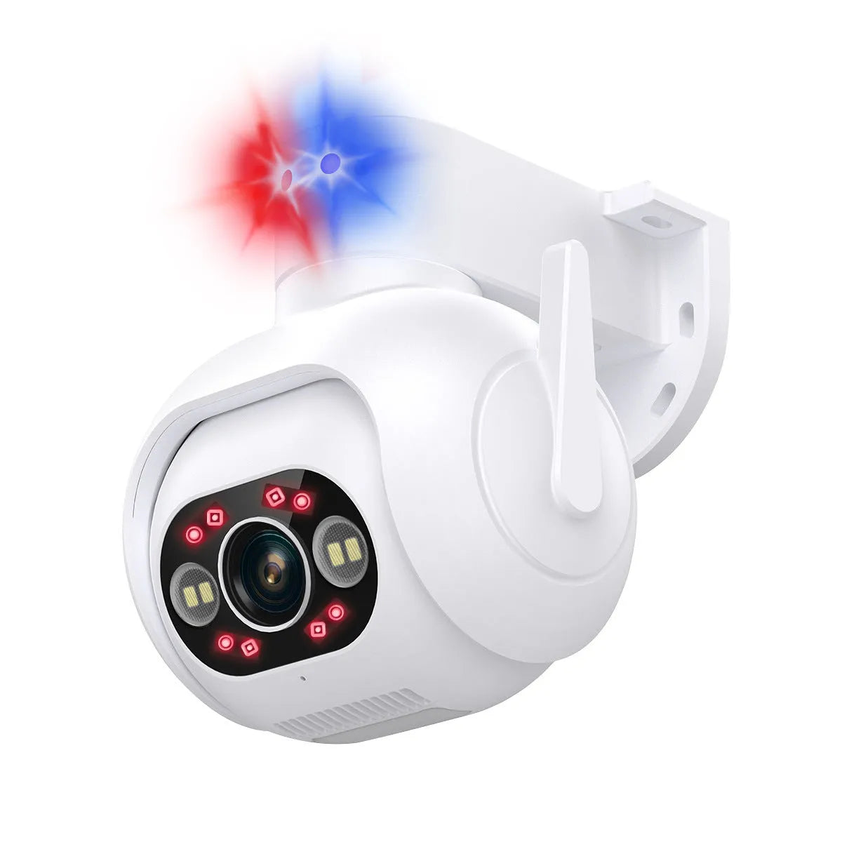Smart colour night vision security camera with wall mount bracket and power adapter