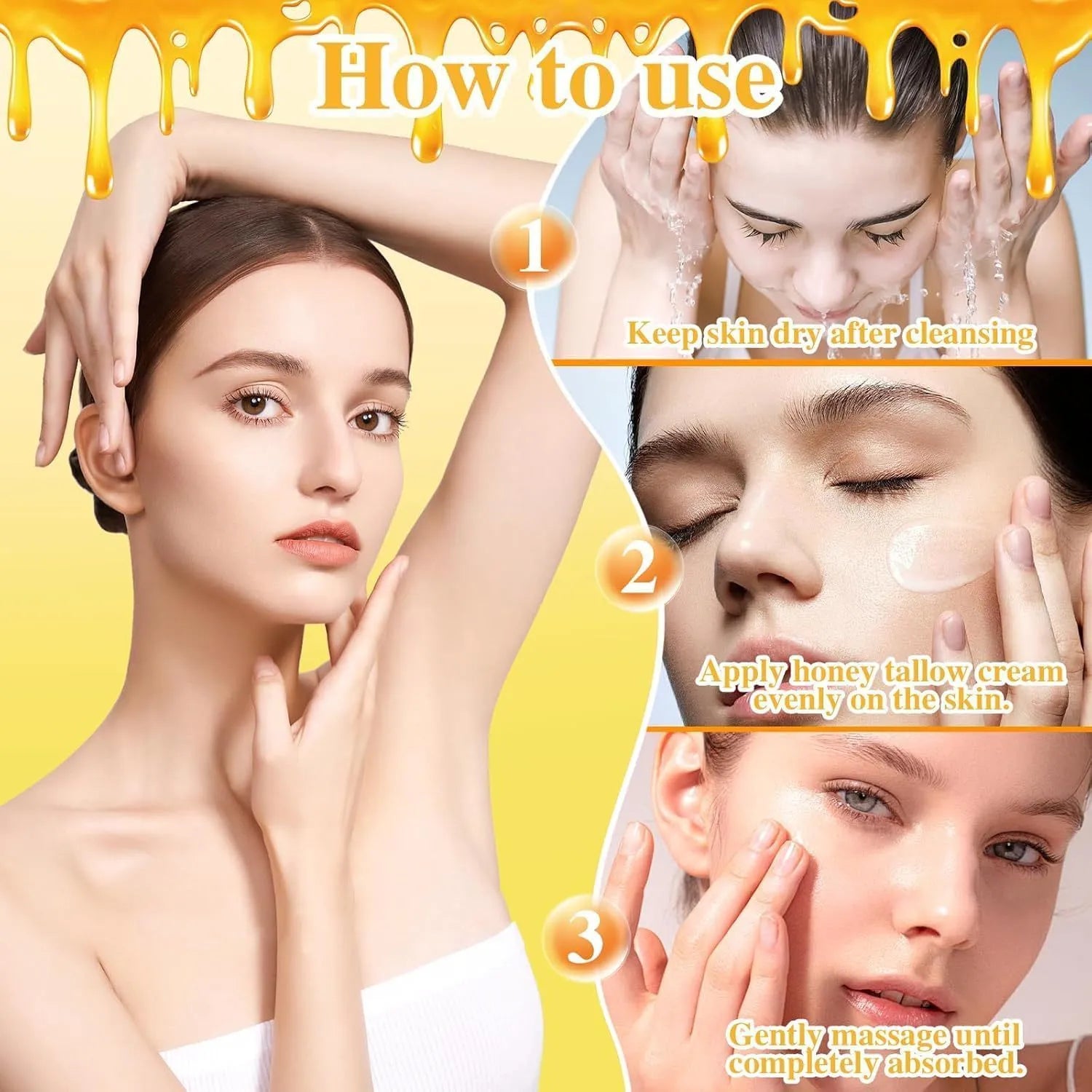 50g jar of honey tallow moisturising cream for dry and combination facial skin
