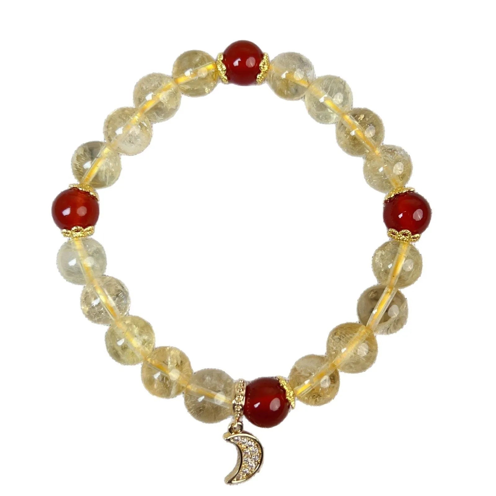 Handmade citrine crystal bracelet for women travel gift