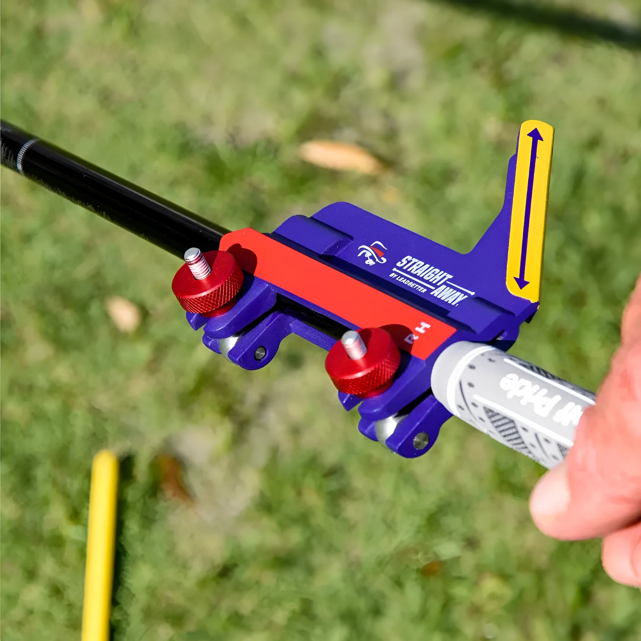 Plastic golf swing plane trainer for swing path practice