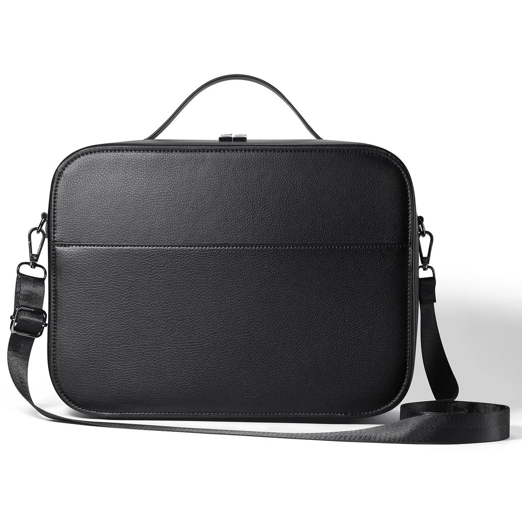 Black superfiber MR storage box for Apple Vision Pro headset measuring 32.5x24.5x11.5cm