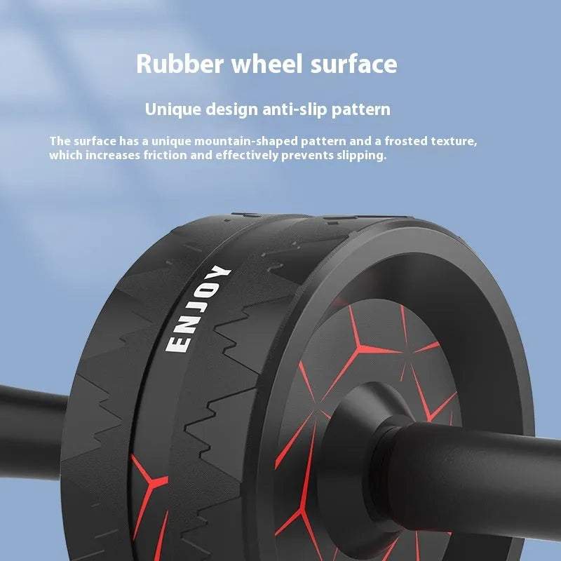 Abdominal wheel fitness equipment for core strengthening, available in flame red and flame blue colour options