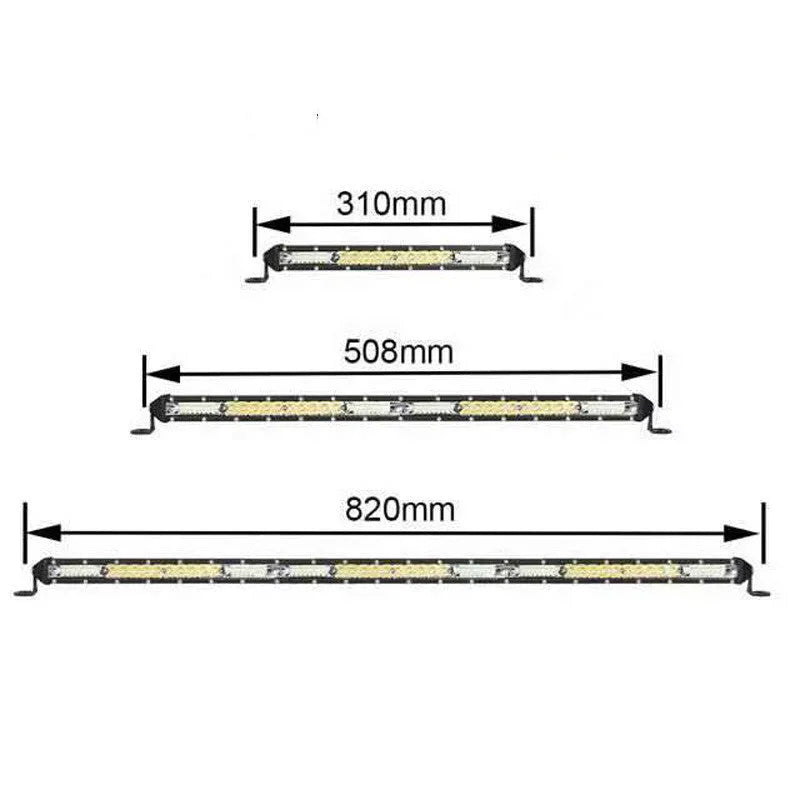 Ultra-thin single row white LED strip light for motocross roof with aluminium housing