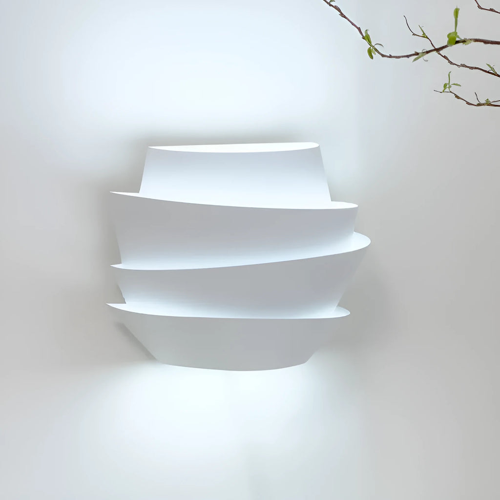 Modern minimalist white wall lamp with pine cone shape for bedroom bedside or aisle