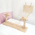 Simple desktop beech wood embroidery frame 43cm on table