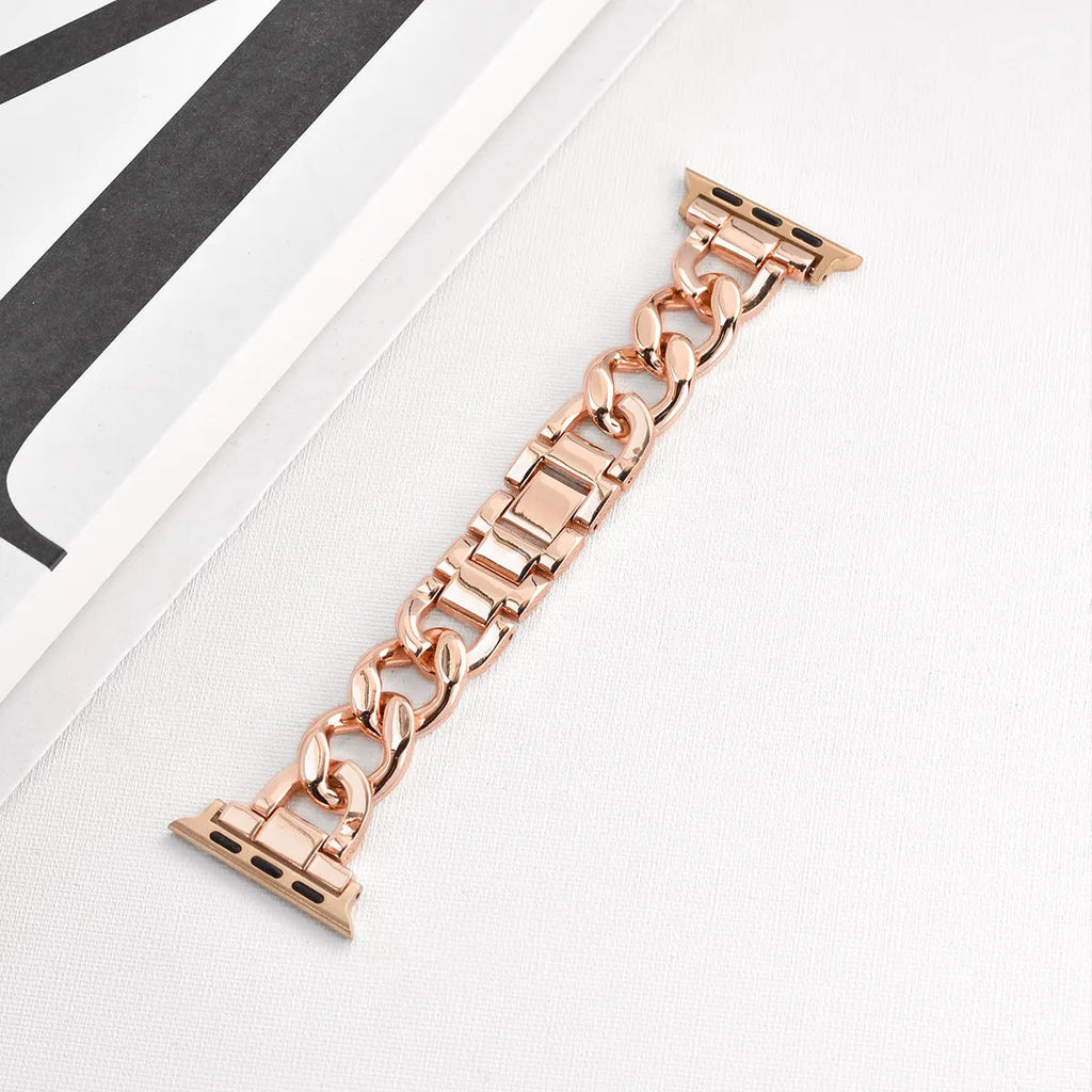 Denim chain metal replacement strap for Apple Watch in multiple colour options