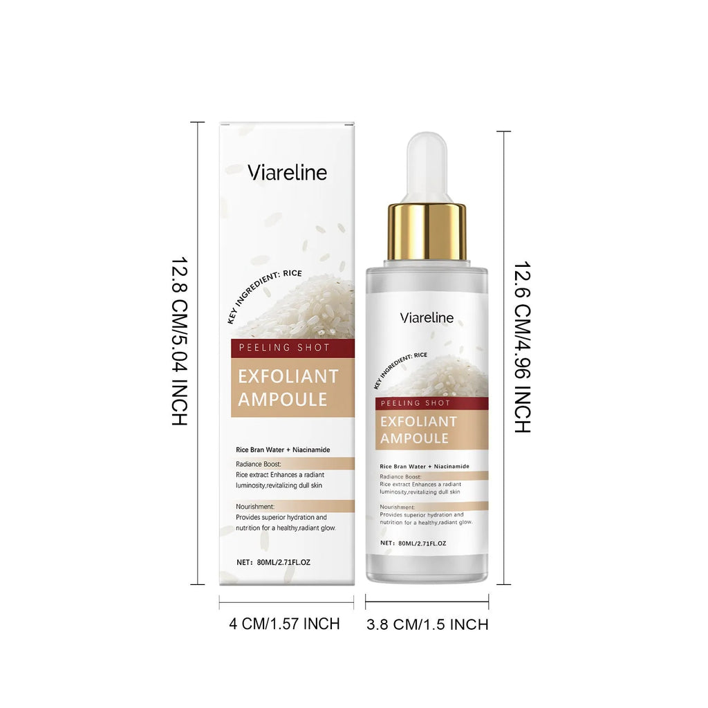 80ml bottle of facial moisturising liquid with hyaluronic acid and salicylic acid for cleansing and nourishing skin