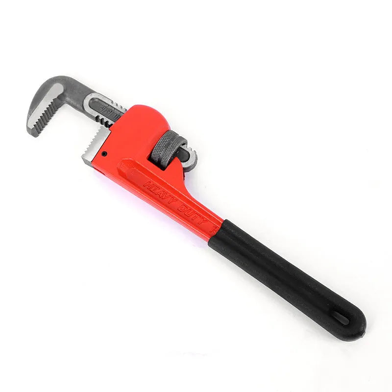 Heavy pipe tongs made from 45# steel, available in 8 to 18 inch sizes, for gripping water pipes
