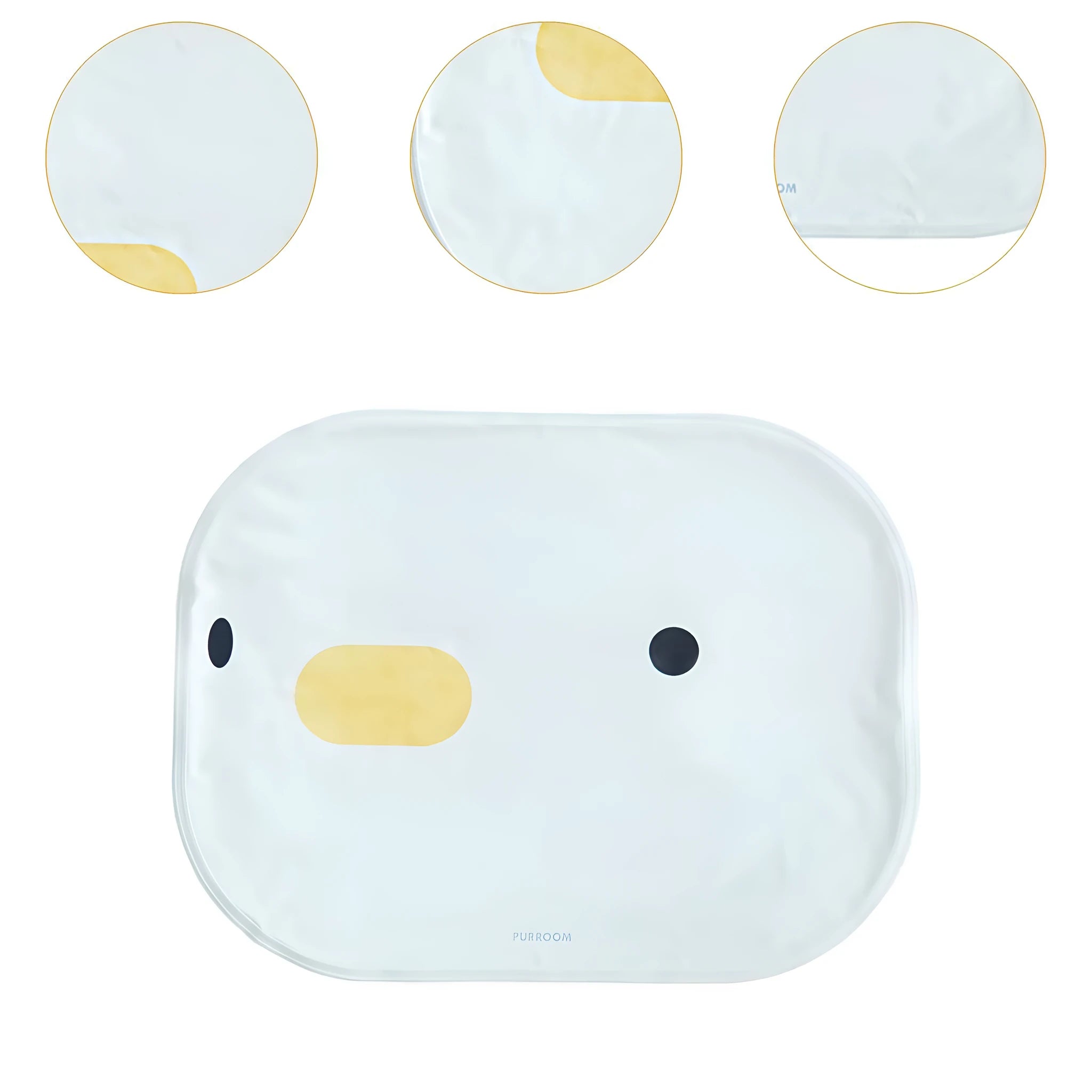 Washable chick cooling mat for pets with non-stick hair surface, 45cm x 45cm, on indoor floor