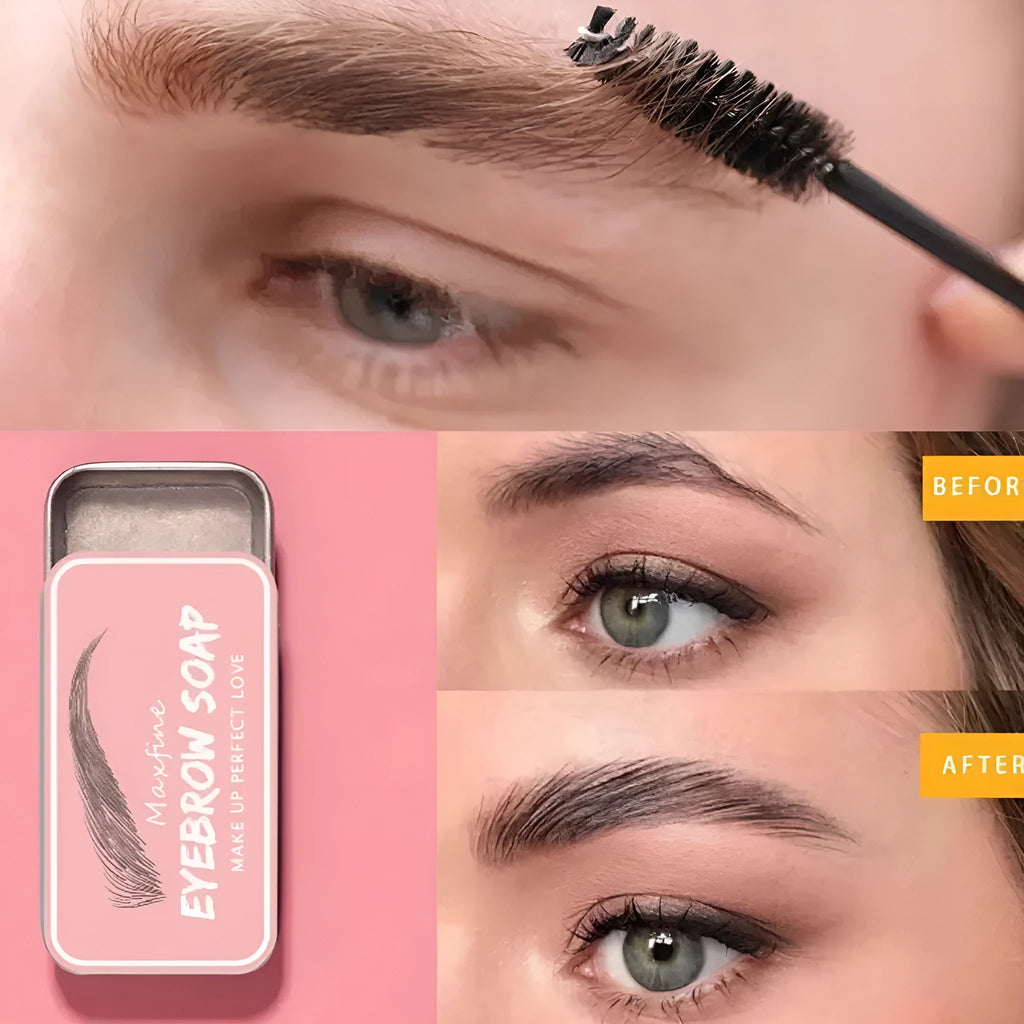 Long-lasting natural shaping eyebrow cream 10g with eyebrow brush for defined brows