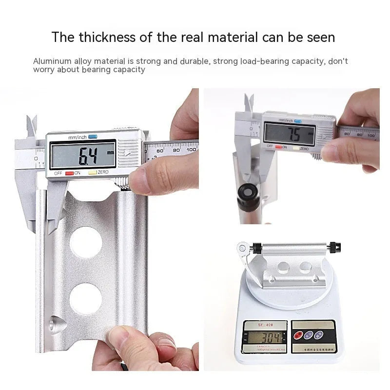Silver metal bicycle front fork quick release fixing clip with adjustment mechanism