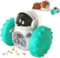 Robot-design tumbler treat dispenser toy for small dogs and cats in assorted colours