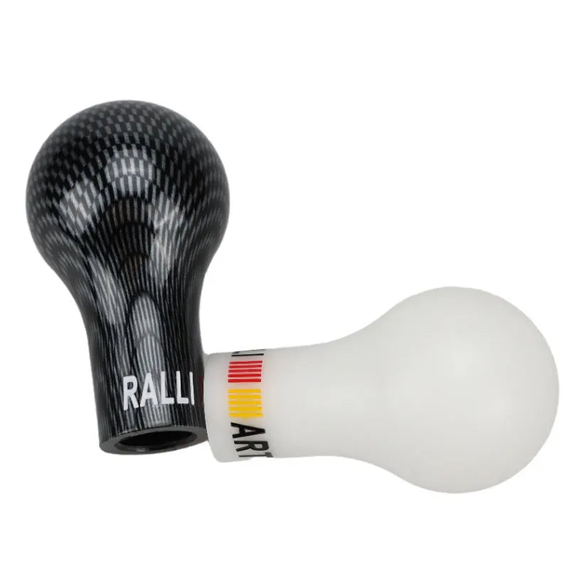 Mitsubishi car gear knob in five colour options including carbon fibre black and bright blue