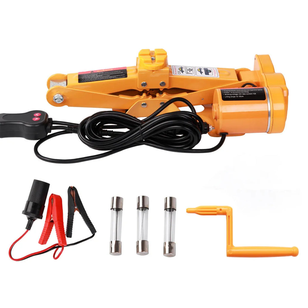 Hydraulic electric jack kit with 2-tonne capacity and 120-350mm height range